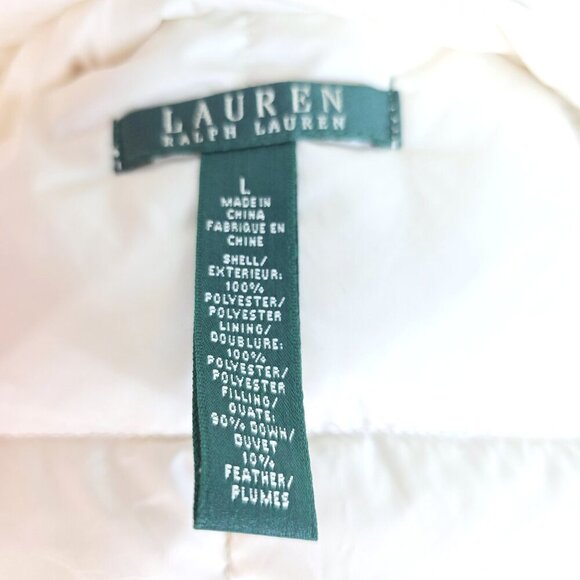 Ralph Lauren Off White Down Puffer Parka Coat Jacket - Picture 11 of 11